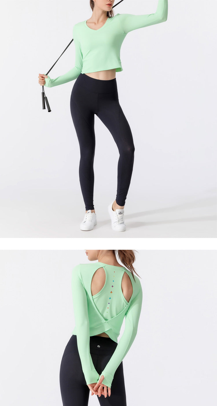 21-092top  Spring new pure color Lulu Yoga women's cross-border hot selling tight elastic sports fitness vest in Europe and America