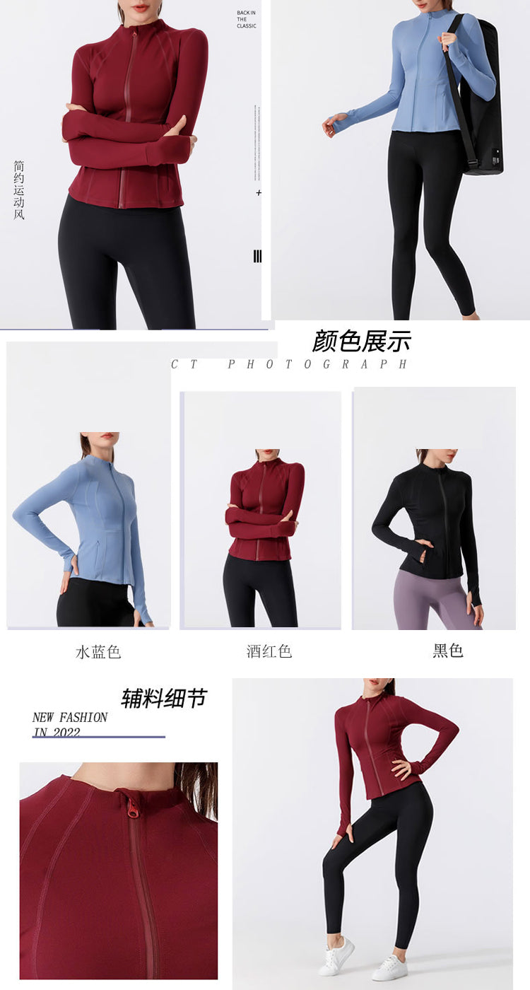 ENY21-73 top  Slim and breathable Yoga jacket woman