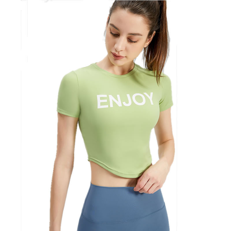 ENY21-059 top Big brand short sleeved women slim, breathable and show their figure