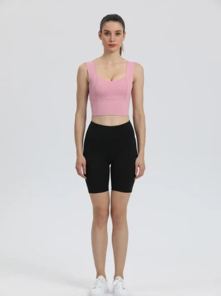 sprort007 粉色 yoga tank top front