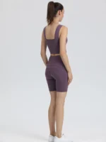 sprort007 紫色 yoga tank top back