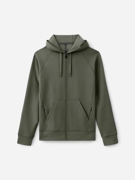 Men's Midweight Tech Full Zip Hoodie 041 OD Green