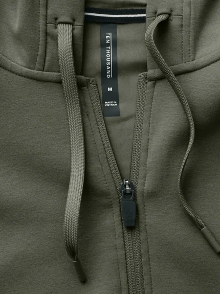 Men's Midweight Tech Full Zip Hoodie 041 OD Green