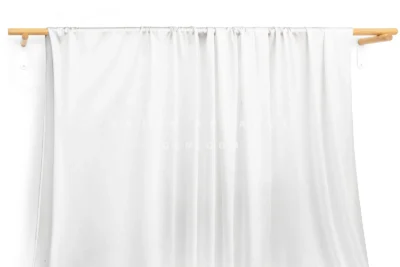 JL01-044 — Lustrous Warp Knit Nylon Spandex Fabric — hanging fabric on wooden bar