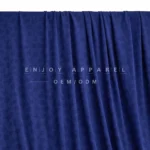 JL04-001 — Rose Jacquard Nylon Spandex Fabric — hanging fabric on wooden bar