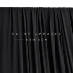 JL0079 — Nylon Spandex Swim Fabric — hanging fabric on wooden bar