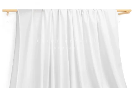 JL02-235 — High-Spandex Matte Warp Knit Nylon Fabric — hanging fabric on wooden bar